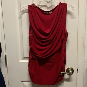 Ruched cowl neck blouse